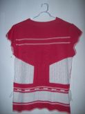 Blusa de linho rosa e branca