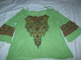 Blusa verde de viscose
